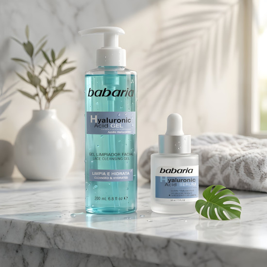 Babaria Hyaluronic Acid Serum & Face Cleansing Gel Set
